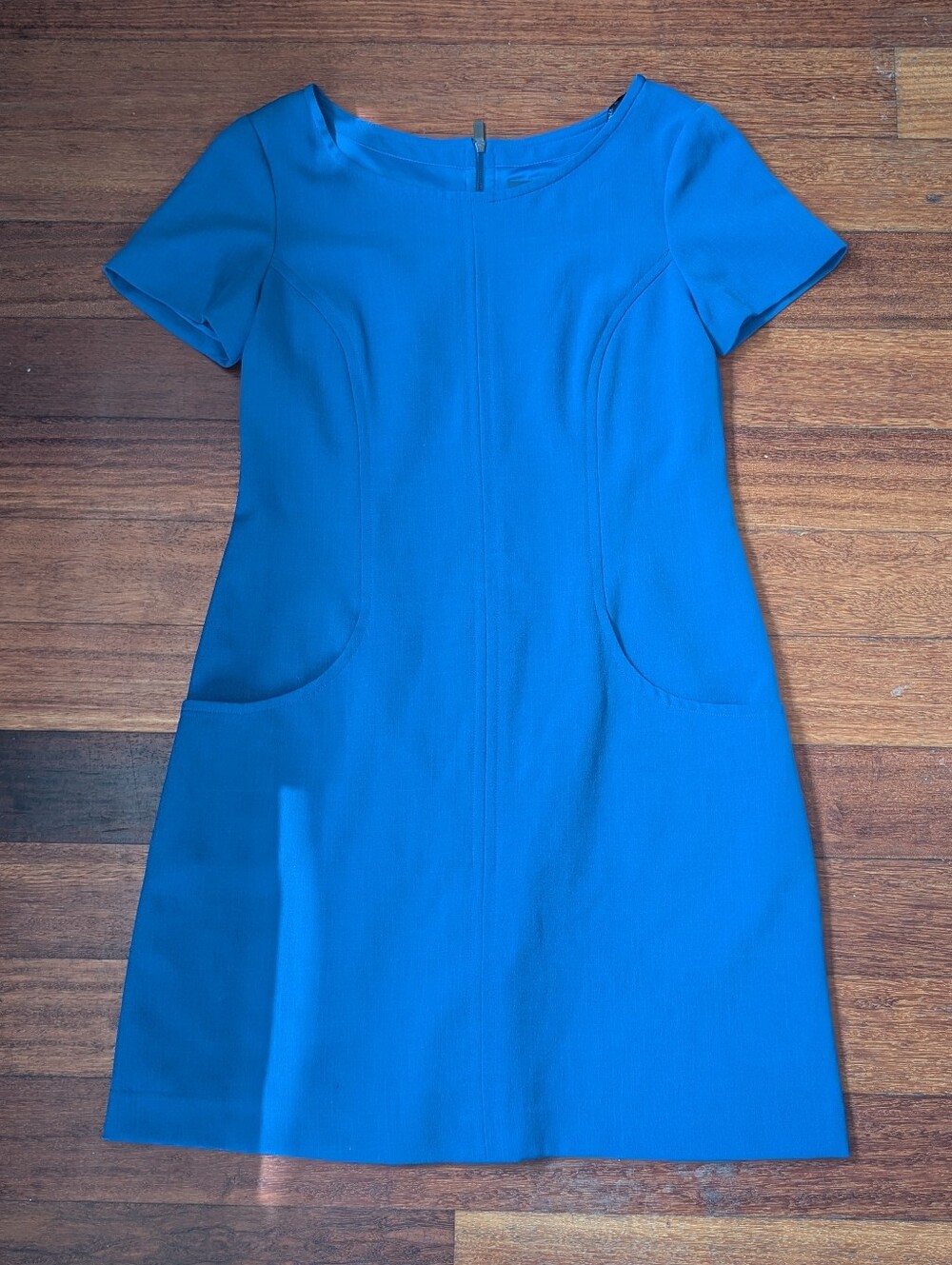 Vince Camuto Blue Short-Sleeve Mini Shift Dress